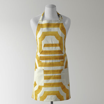 Printed Cotton Kitchen Apron with Pockets Adjustable