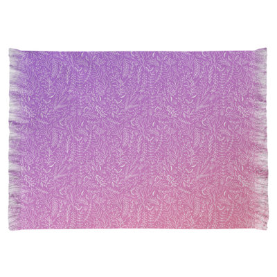 Tapis de zone mauve floral dégradé ditsy Mcguigan