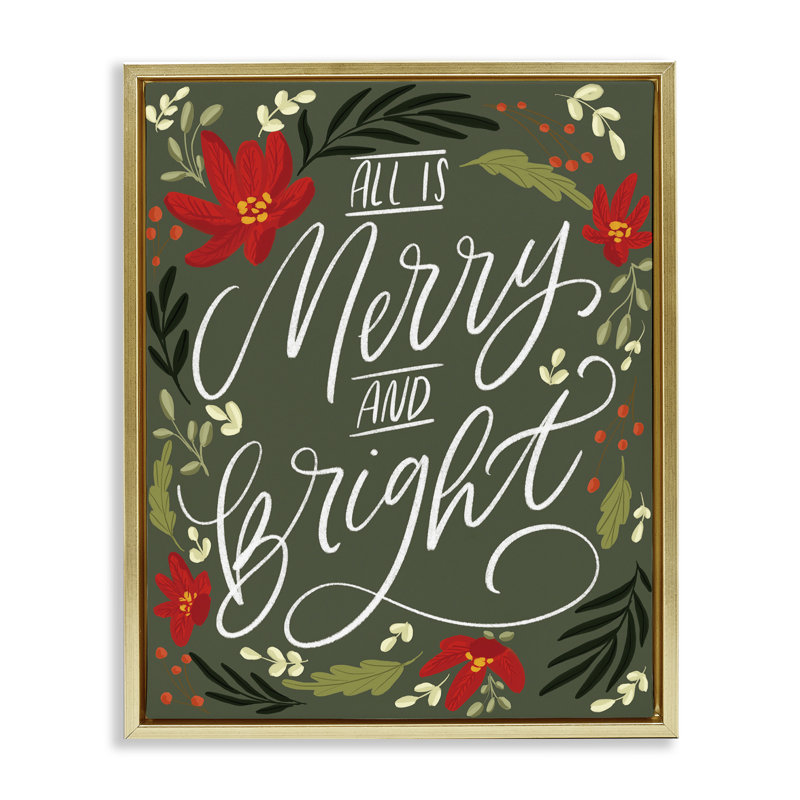 "Floral Merry and Bright", art mural sur toile par Isabela Schielke