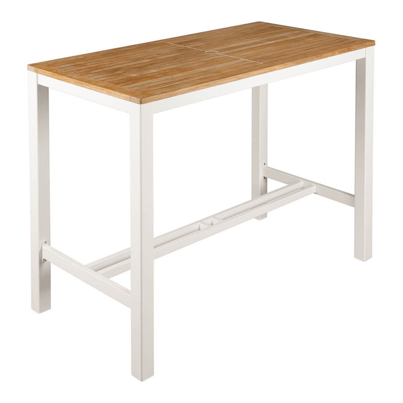Aura Bar Table, Arctic White, 41" H x 55" W x 28" D