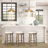 Bar Stools Set Of 2, 26 Inch Counter Height With 360° Swivel, Wooden Frame And Fabric Upholstered Seat, LIGHT OAK Finish, Stylish Kitchen Accent-2097397253-2097397248
