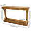 Console de 47,24 po de long en bois de fourrure de style ferme pour le couloir avec tablette-2131596423