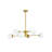 8-lamp white gold adjustable iron pendant light