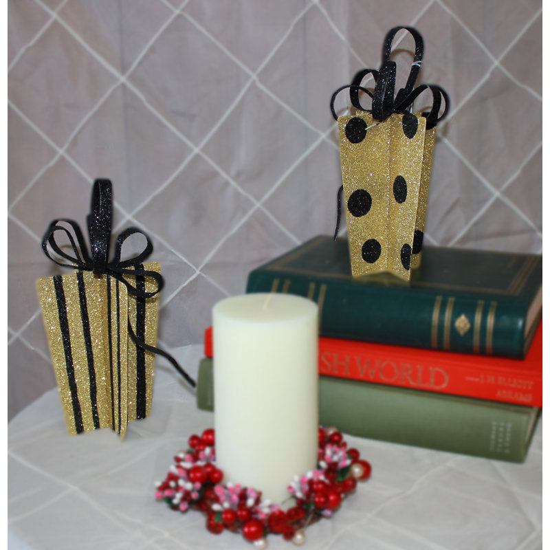 Boîte à cadeaux rayures