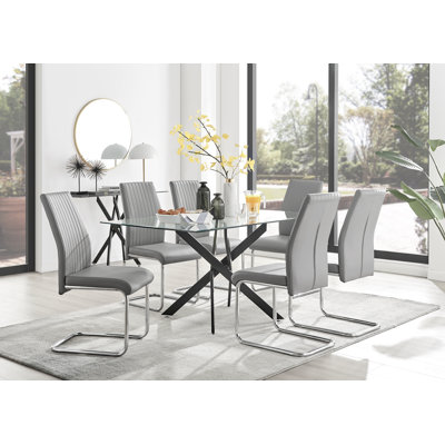 6 - Person Pedestal Dining Set