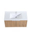 Meuble-lavabo mural modulaire 48 po avec lavabo, armoire latérale et portes à fermeture en douceur 48 po