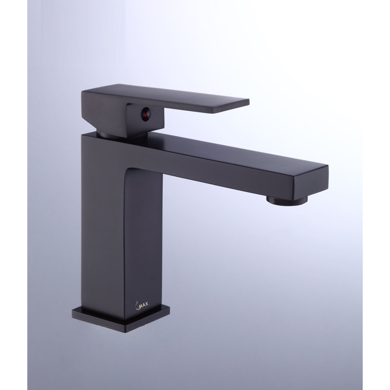 Robinet de salle de bain à un trou, Noir mat