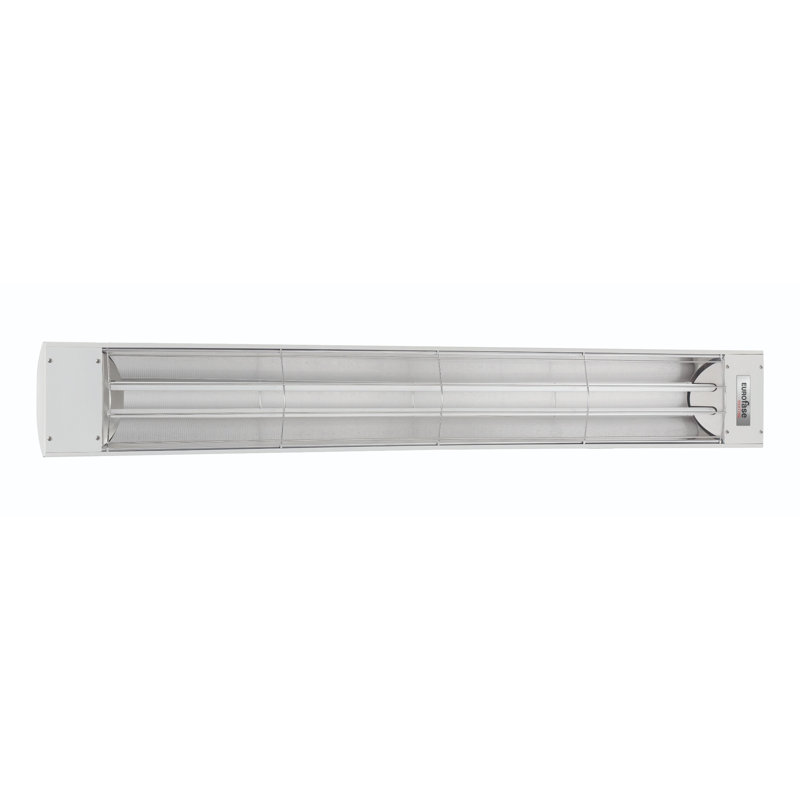 Chauffage de terrasse électrique de qualité marine, double élément, 155 cm (61 pouces), 6 000 W, 240 V, blanc, Blanc