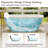 CASAINC 59" Oval Solid Surface Freestanding Soaking White Bathtub With Drain