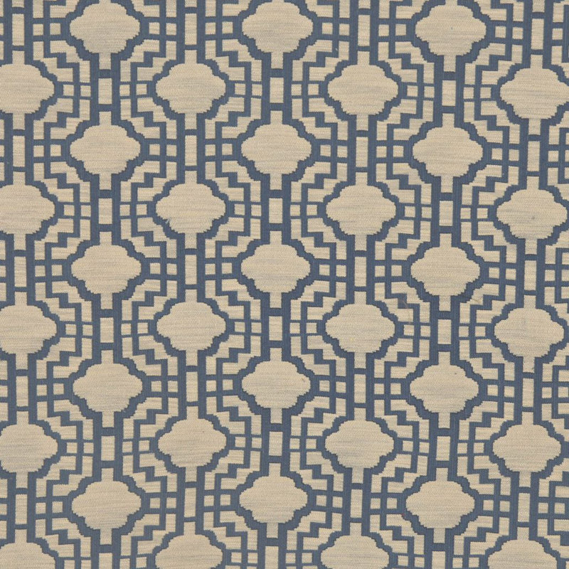 Allure Quatrefoil Fabric, Indigo