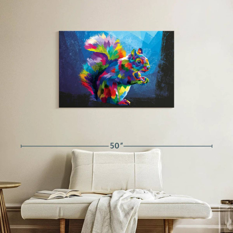 Brampt Rainbow Squirrel, 24" H x 36" W