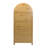 71" Fluted Tall Arched Pantry Cabinet with Adjustable Shelves, Elegant Display Storage with Hidden Drawer & Glass Door for Kitchen, Living Room, Dining Room-129104856