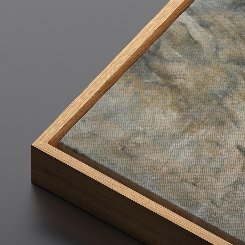 «Rustic Grunge Green Abstract Extra Large», reproduction d'art sur toile encadrée, H 20 po x l 60 po, Naturel