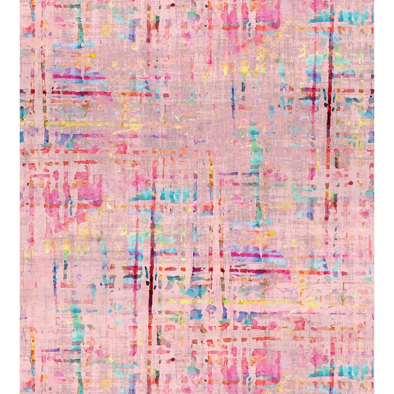 Jewel Modern Abstract Metallic Wallpaper Roll, Pink