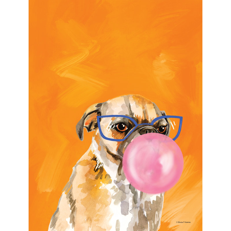 «Puppy Love 5» par Rachel Nieman - reproduction à cadre flottant, H 12 po x l 8 po