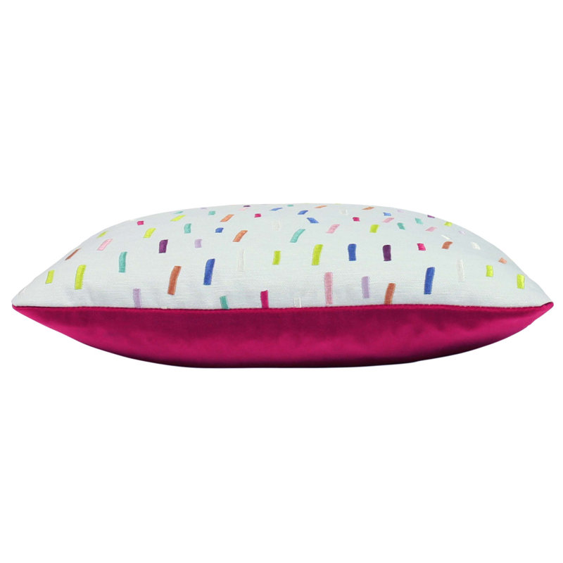 Geometric Square Throw Cushion, Rainbow, 43cm H x 43cm W x 20cm D