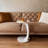 C-Shaped Rolling End Table with Wheels – Slide-Under Sofa & Bedside Side Table, 22" Tall, Accent Table for Living Room-710525658