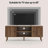 Mid-Century Modern 55" TV Stand For Tvs Up To 65 Inch, Wood Entertainment Center With Storage Cabinets, Adjustable Shelves And Cable Management, Walnut