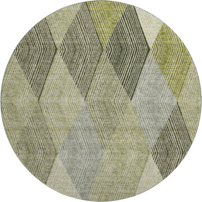Premium Machine Washable Prisco Olive Rug
