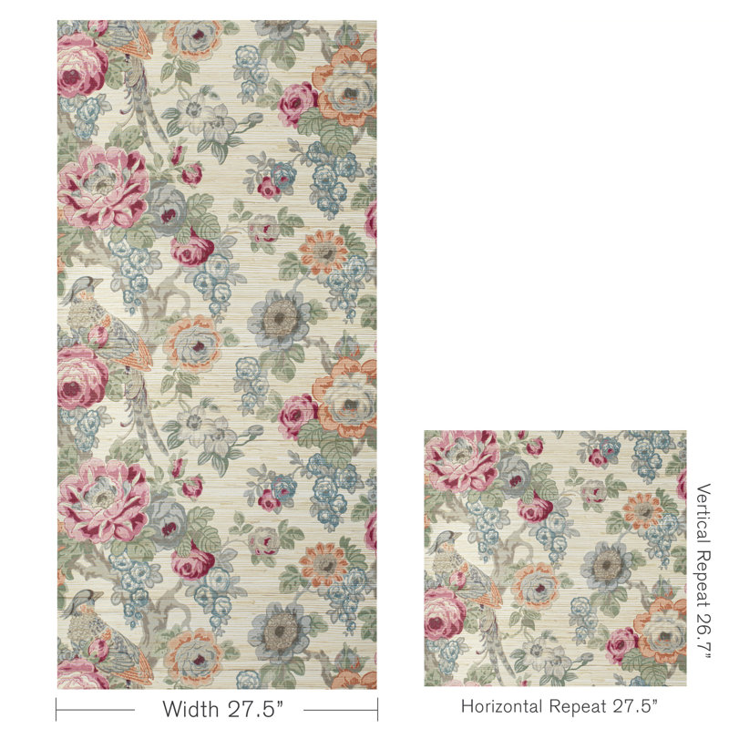 Wallpaper Roll, Berry/Slate