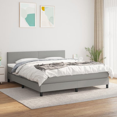 Box Spring Bed with Mattress Fabric
