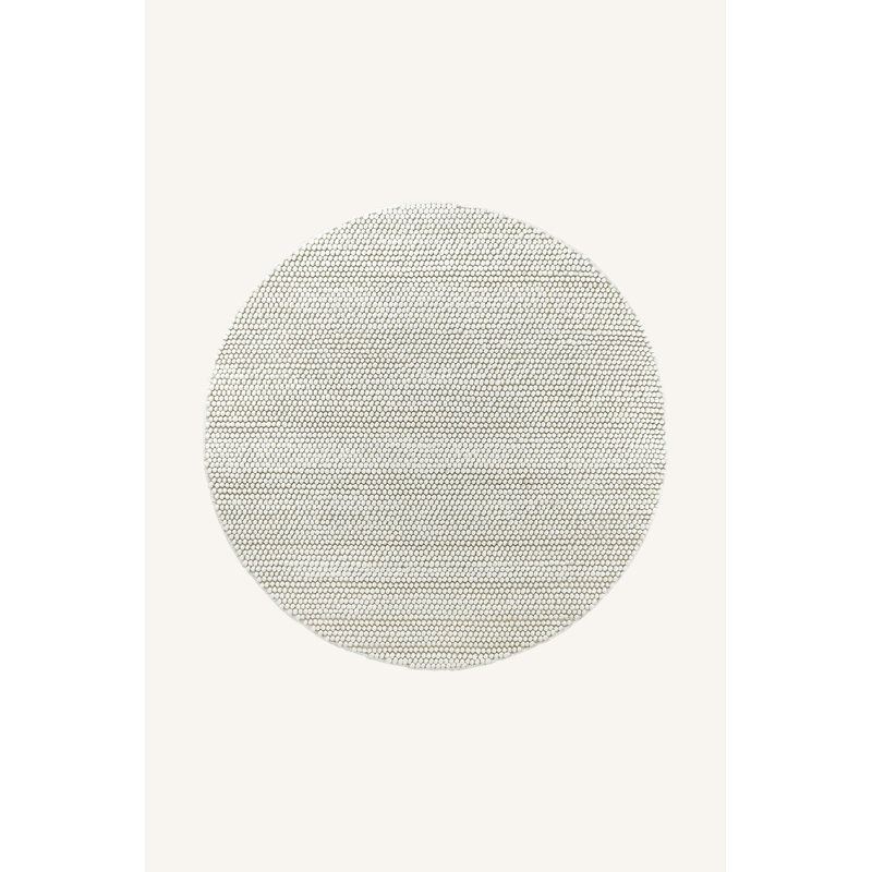 Kufre Solid Colour Hand Woven Area Rug, Round 150cm