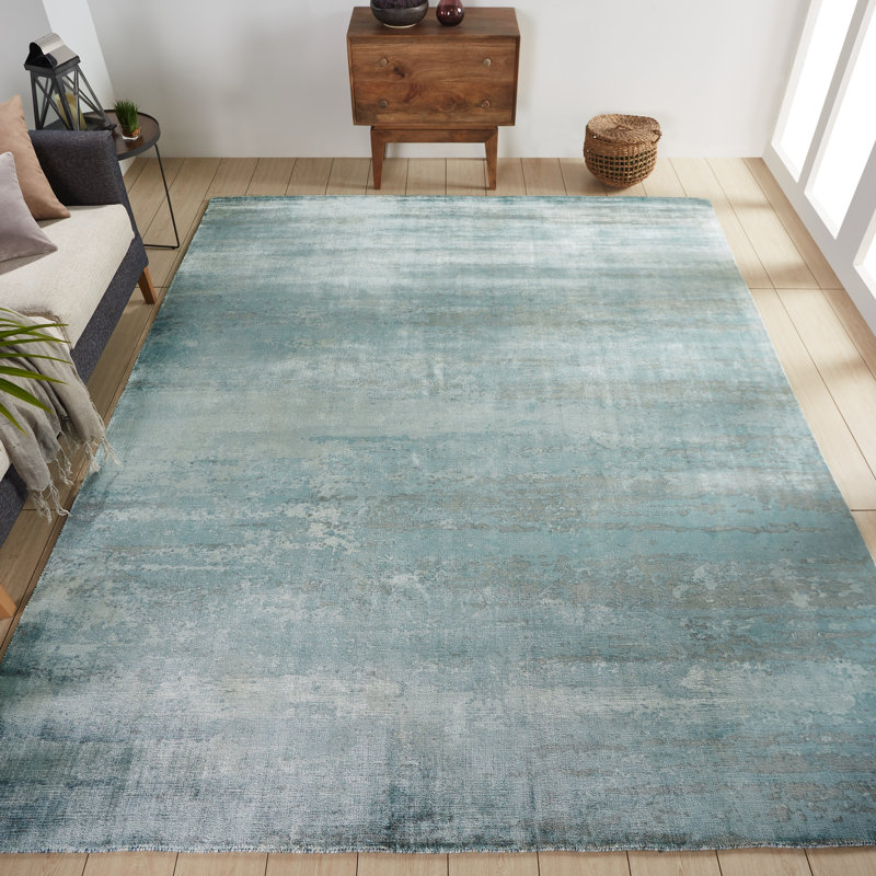 Eclectic Area Rug in Blue, Rectangle 2' x 3'