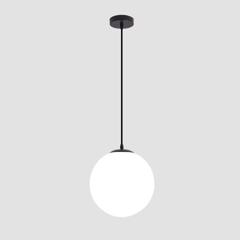 1 - Light Black Single Pendant, 6" H x 6" W x 6" D