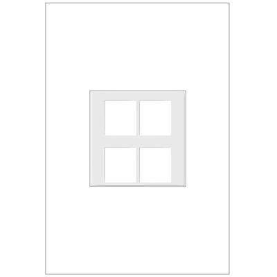 Cadre Adorne blanc à 4 ports Keystone