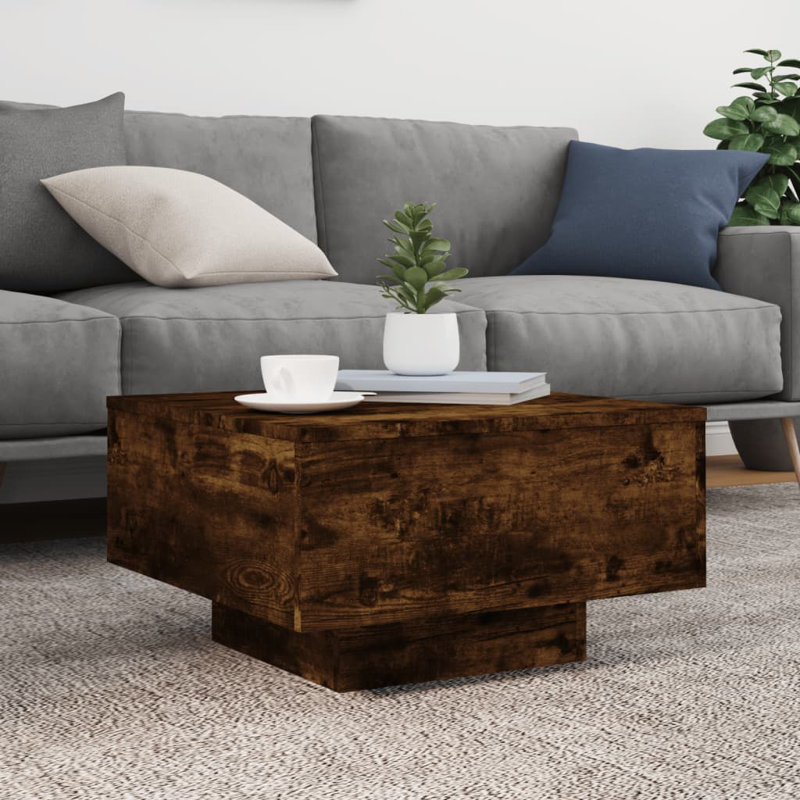 Bronda Four Leg Coffee Table, 31cm H x 55cm W x 55cm D, Smoked Oak