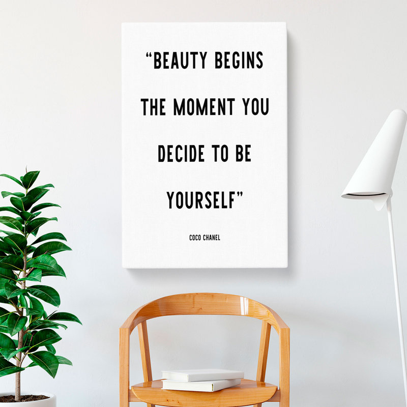 Beauty Begins - Wrapped Canvas, 76cm H x 50cm W x 3cm D