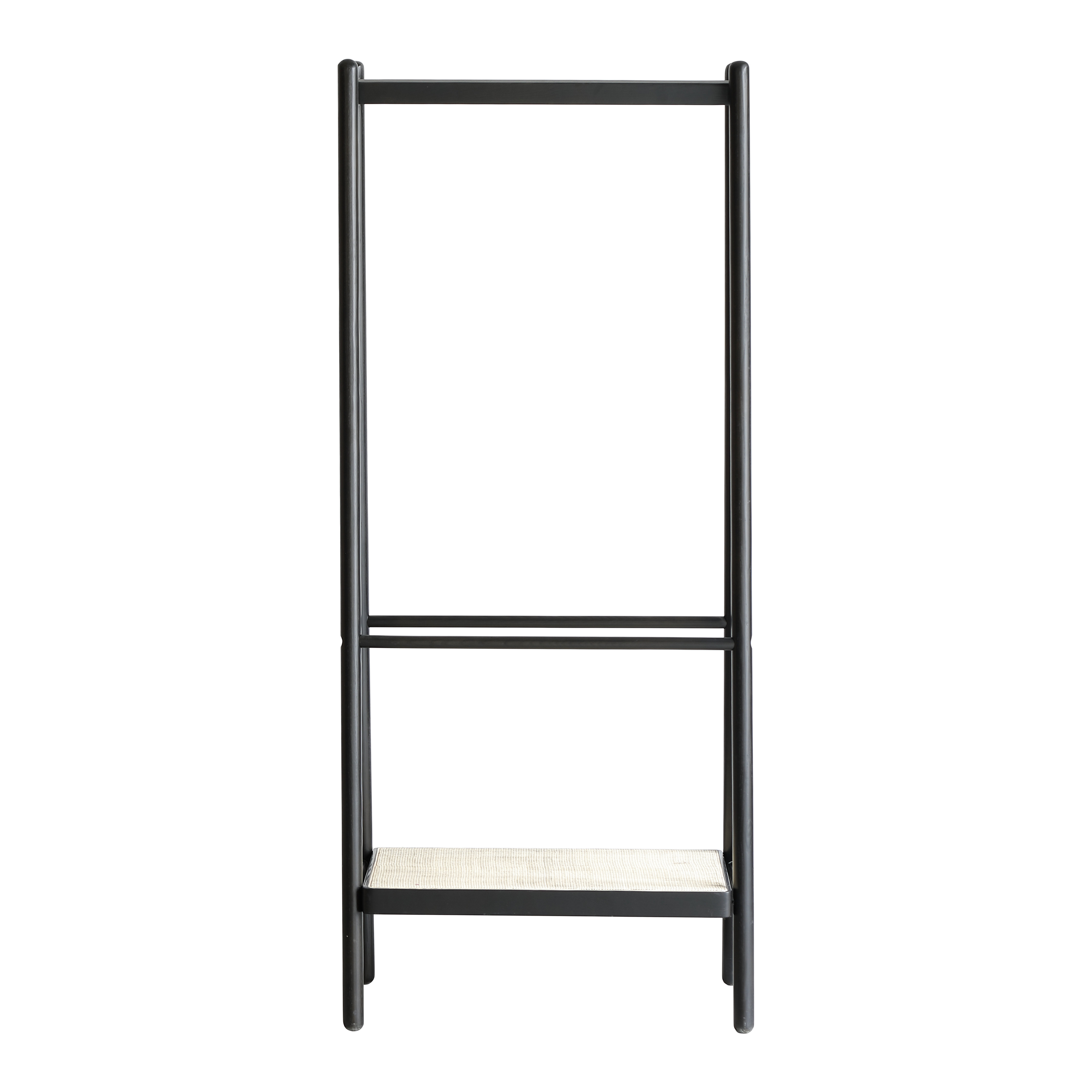 Hokku Designs Black Solid Oak Standing Clothes Rack With Hanging Rack ...