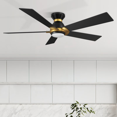 Ventilateur de plafond intelligent 52 po avec télécommande Aspen, ensemble d'éclairage inclus, fonctionne avec l'assistant Google et Amazon Alexa, raccourci Siri.