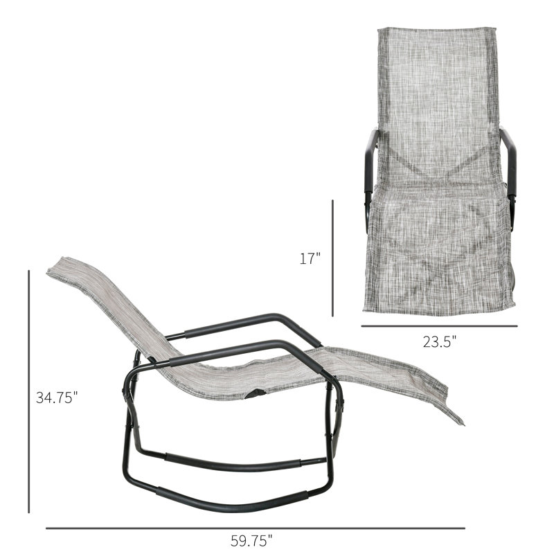 Chaise longue à bascule berçante, chaise longue à bascule pour bronzer, bronzage, chaise de patio extérieure pliable et portable