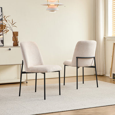 Chaise d'appoint en métal avec coussin Matteson