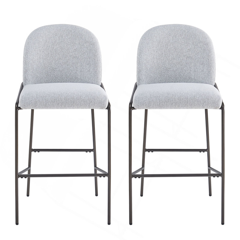 Ensemble de 2 tabourets de bar Galen, Gris