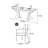 Light luxury high-end style desk and chair set