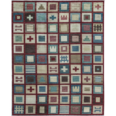 Pakistan Gabeh Wool Patchwork Area Rug