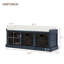 Rustic Storage Bench With 3 Removable Classic Rattan Basket , Entryway Bench With Removable Cushion-1840446184