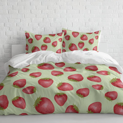 Summer Strawberries 3- Piece Comforter Set