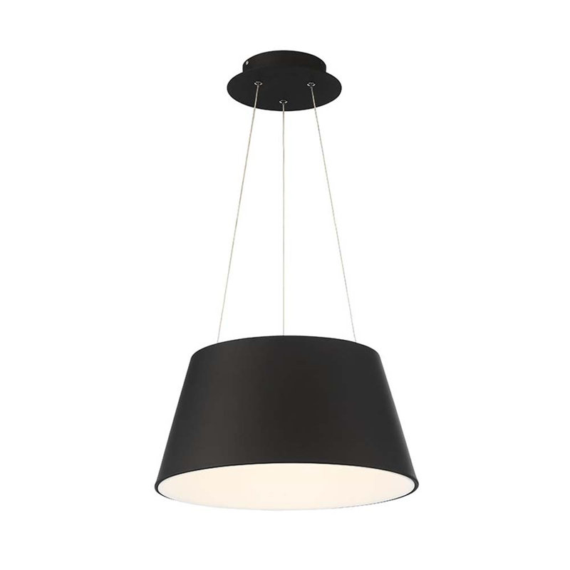 Juniata 1 - Light LED Pendant, 18 Inches, Black