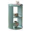 Table d'appoint ronde avec rangement, petite table de bout décorative à 3 niveaux pour salon, chambre à coucher, chevet, bureau, table de chevet peu encombrante - Glacier-623655848