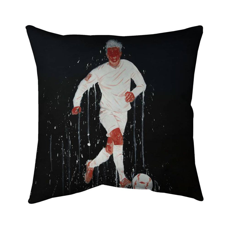Soccer player - 18"x18" Throw pillow - Poly twill - Print on demand