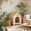 Niche pour chien moderne en bois avec coussin en EVA - Maison en cèdre massif pour petits chiens et chats
