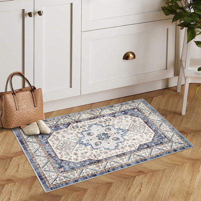 Area Rugs Vintage Terracotta Area Rug Soft Washable Non-Slip Carpet Living Room Carpet for Bedroom Farmhouse Dining Room Kids Playroom Dining Room, Kitchen
