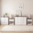 Ensemble de meubles de chambre à coucher de style champêtre 4 pièces