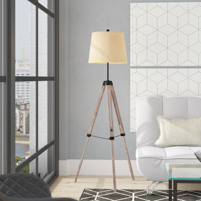 Mohler 61'' Brown Tripod Floor Lamp