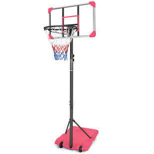 Portable Basketball Goal System with Stable Base and Wheels
