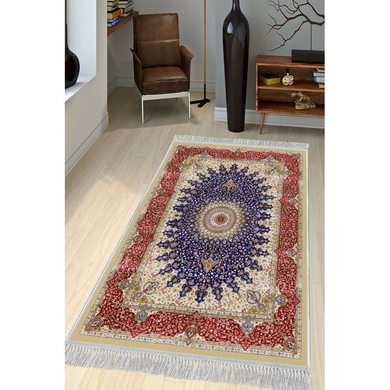 Luxurious Velvet Area Rug, 5.2 x 7.5 ft | 100% Velvet Fabric, 100% Cotton Sole, 0.4 in Pile Height | Antibacterial, Non-Slip, Machine Washable | Elegant 3D Digital Print, Perfect for Living Room & Bedroom Décor