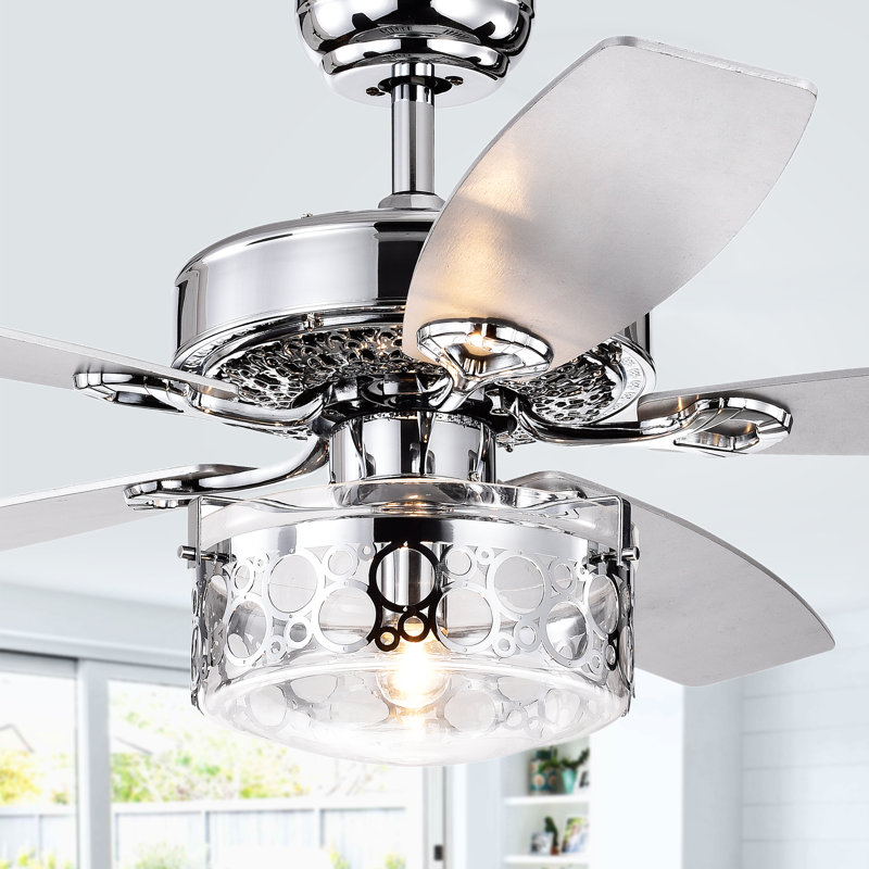 Ventilateur de plafond à 5 pales 52 po avec télécommande et ensemble d’éclairage inclus Beebe